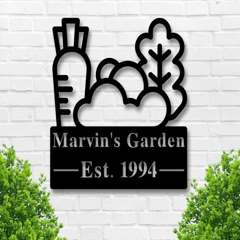 Personalized Sign Garden Sign. Metal Garden Sign Green Thumb Gift For Her Gift For Him Farm Sign Housewarming Gift Summer Metal Sign