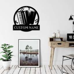 Personalized Accordion Metal Sign Art Custom Accordion Metal Sign Accordion Gifts for Men Accordion Gift Musical Instrument Gift