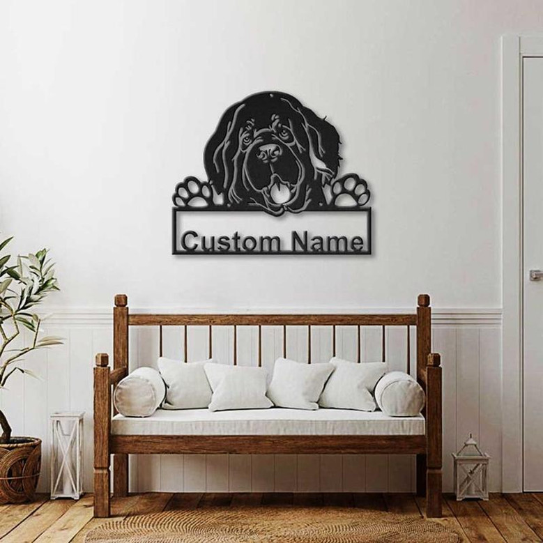 Personalized Newfoundland Dog Metal Sign Art | Custom Newfoundland Dog Metal Sign | Father's Day Gift | Pets Gift | Birthday Gift