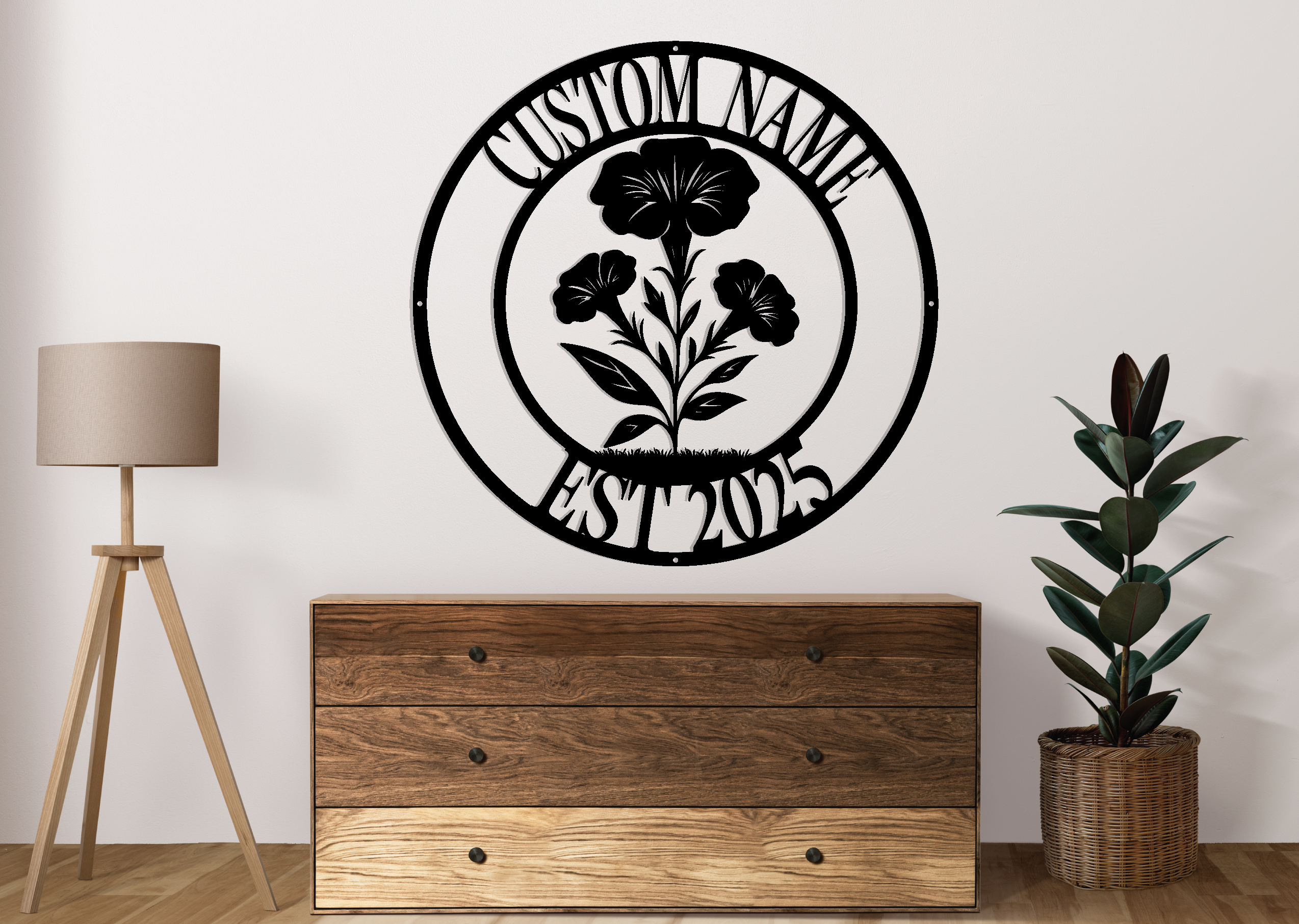 Custom Tropical Hibiscus Metal sign