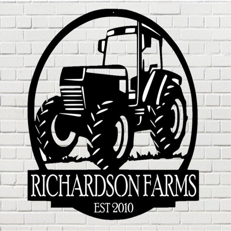 Farm Sign Farm Metal Sign Tractor Name Sign Farm Metal Sign Farm Tractor Sign
