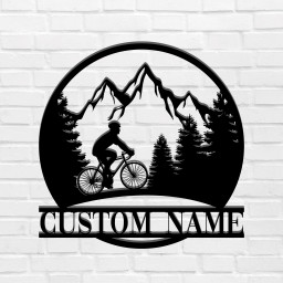Custom Mountain Bike Metal Signs