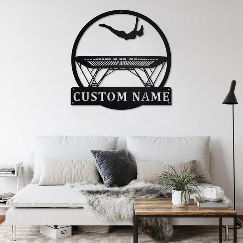 Personalized Trampolining Metal Sign | Trampolining Metal Wall Art | Trampolining Metal wall Decor | Trampolining Lover| Custom Trampolining