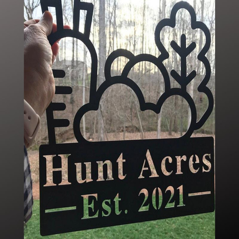 Personalized Sign Garden Sign. Metal Garden Sign Green Thumb Gift For Her Gift For Him Farm Sign Housewarming Gift Summer Metal Sign