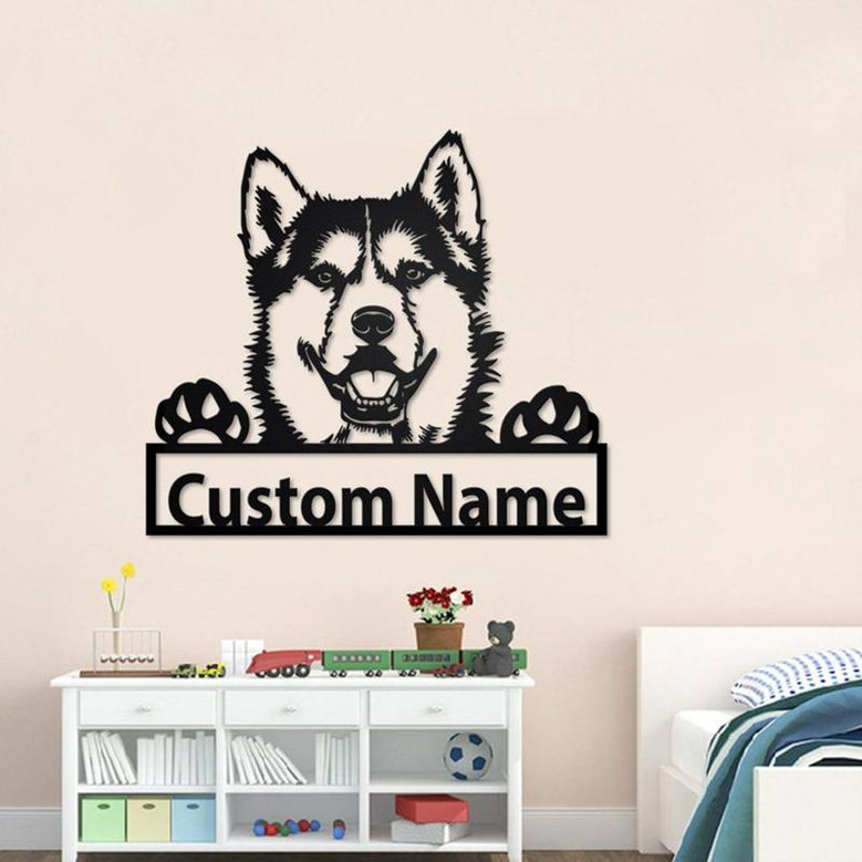 Personalized Siberian Husky Metal Sign | Siberian Husky Metal Wall Art | Dog Metal Sign | Siberian Husky Gift | Dog Lover | Siberian Husky