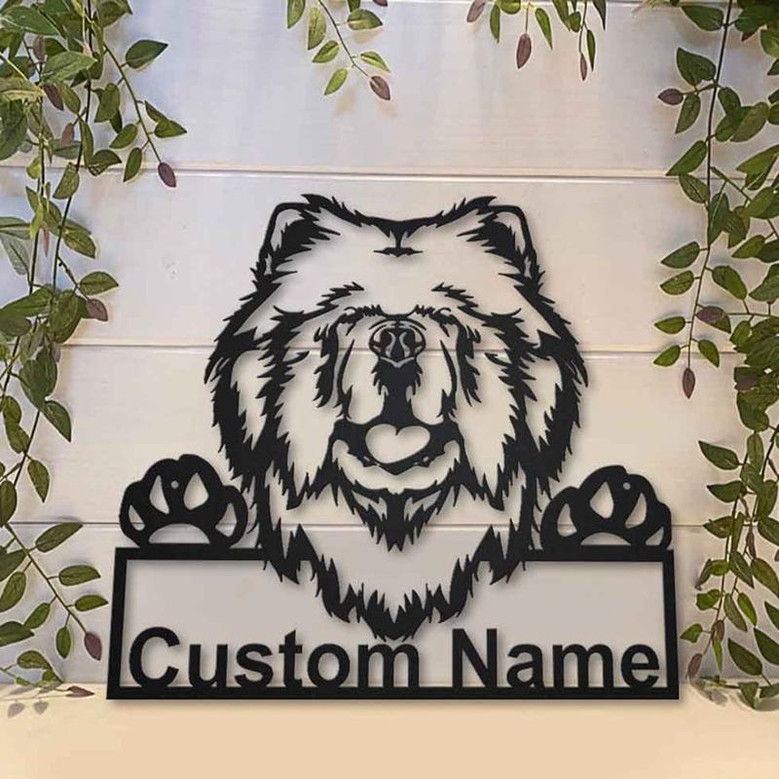 Personalized Chow Chow Dog Metal Sign Art | Custom Chow Chow Dog Metal Sign | Dog Gift | Birthday Gift | Animal Funny