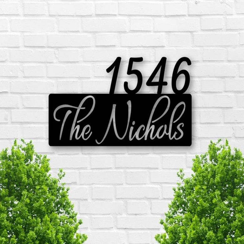 Metal House Numbers, Housewarming Gifts, Custom Street Address Sign