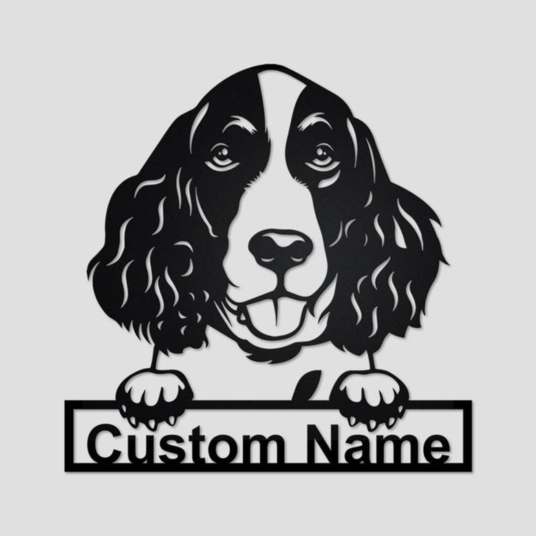 Personalized English Springer Spaniel Metal Sign | English Springer Spaniel Metal Wall Art | Dog Metal Sign | English Springer Spaniel Gift