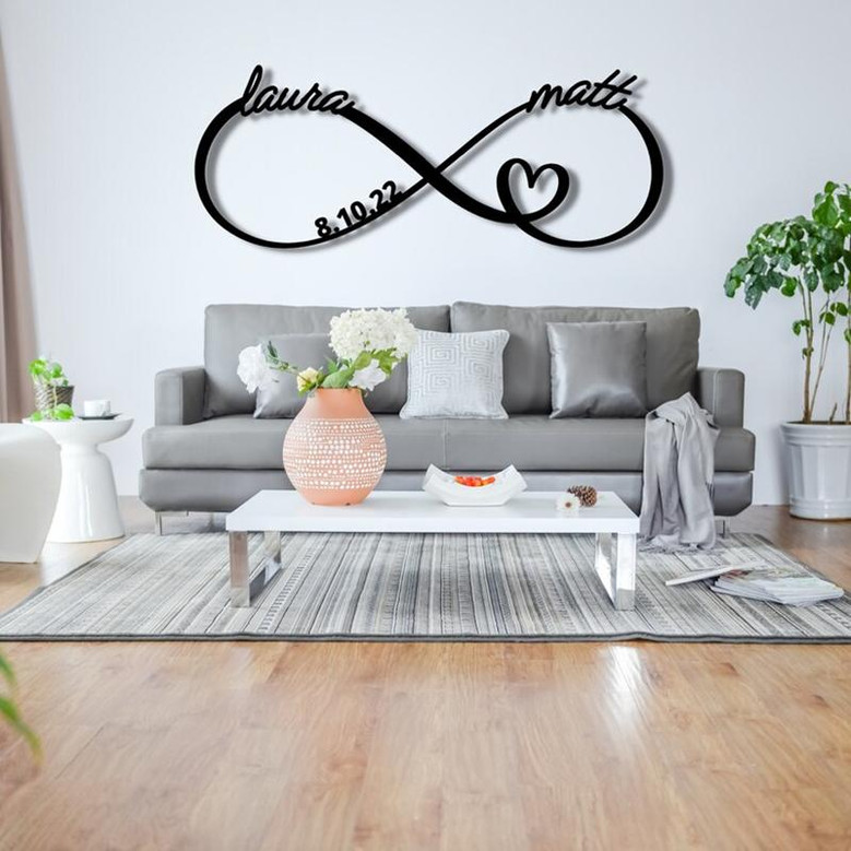 Metal Address Plaque, Metal Address Sign, Address Sign, Infinity Signs, Sign for her, Sign for him, New couple gift, gift for mom, monogram