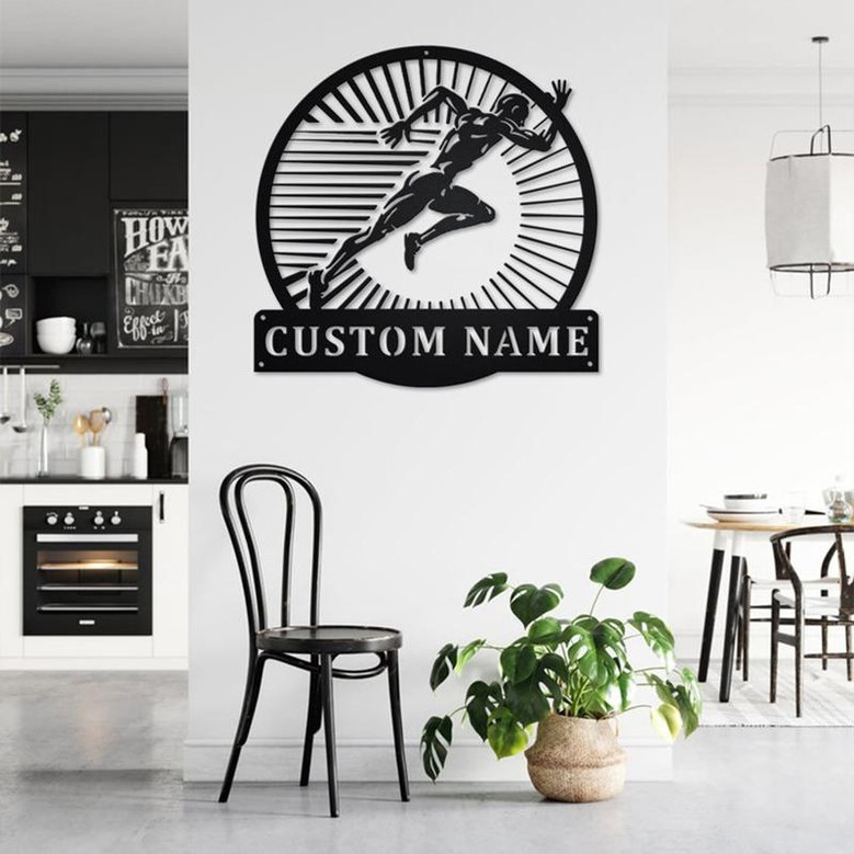 Personalized Running Metal Sign | Running Metal Wall Art | Running Metal wall Decor | Running Lover Gift | Custom Running | Running