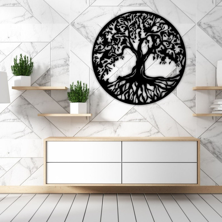Tree Of Life Metal Sign Anniversary Gift Wedding Decor