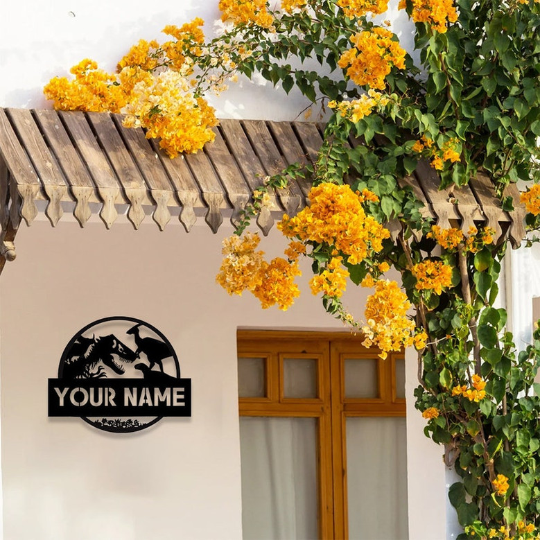 Personalized Garden Metal Sign,Custom Family Name Sign,Gift For Gardener,Greenhouse /Fence Décor,Housewarming Gift