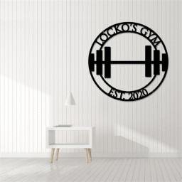 Custom Gym Metal Sign,Powerlifting Sport Metal Wall Art,Personalized Gym Name Signs,Fitness Home Decor,Dads Gift