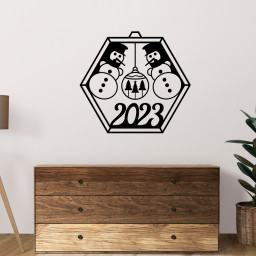 Happy New Year ornament Metal Sign