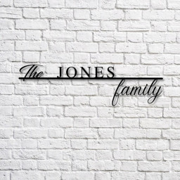 Personalized Family Name Metal Sign, Metal Established Family Sign, Housewarming Gift, Door Hanger, Wedding Gift, Metal Monogram Sign