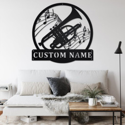 Custom Cornet Metal Wall Art, Personalized Cornet Teacher Name Sign Decoration For Room, Cornet Home Decor, Custom Cornet,Cornet Metal Decor