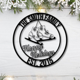 Personalized Family Name Metal Sign-Housewarming Gift-Metal Monogram Sign-Door Hanger