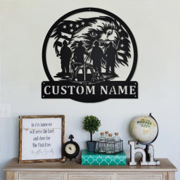 Custom Fire Fighter Metal Wall Art, Personalized Fire Fighter Name Sign Decoration For Room, Fire Fighter Home Decor, Custom Fire Fighter