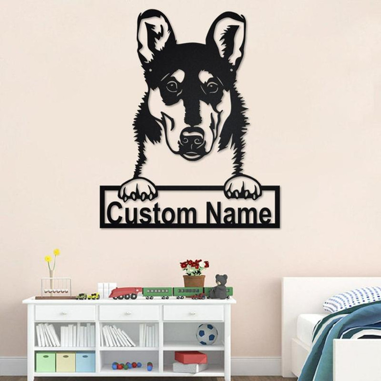 Custom Smooth Collie Dog Metal Wall Art, Personalized Smooth Collie Name Sign Decoration For Room, Smooth Collie Home Decor, Custom Dog