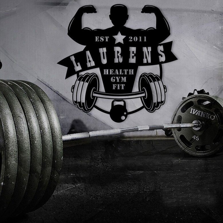 Personalized Gym Sign, Custom Black Metal Sign, Fitness Sign, Custom Sports Wall Decor