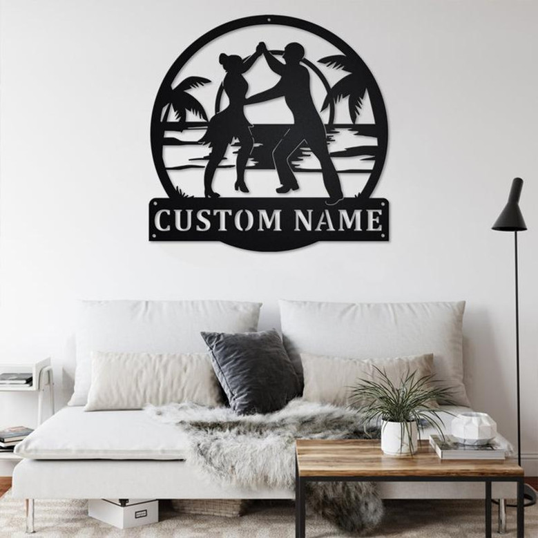 Custom Bachata Dance Metal Wall Art, Personalized Bachata Dance Name Sign Decoration For Room, Bachata Dance Home Decor,Custom Bachata Dance