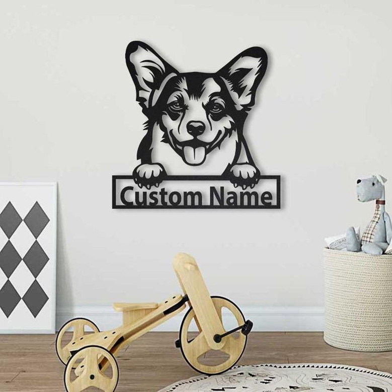 Personalized Welsh Corgi Dog Metal Sign Art | Custom Welsh Corgi Dog Metal Sign | Welsh Corgi Dog Gifts for Men | Dog Gift