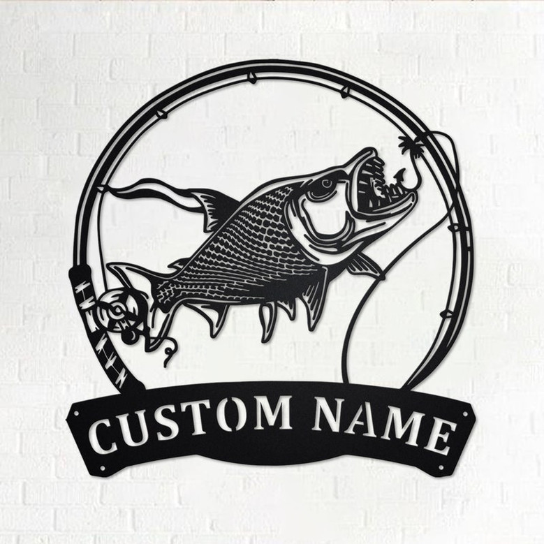 Custom Tigerfish Metal Wall Art, Personalized Tigerfish Name Sign Decoration For Room, Tigerfish Metal Home Decor, Custom Tigerfish