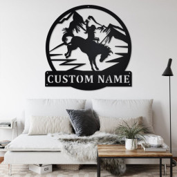 Custom Cowgirl Metal Wall Art, Personalized Cowgirl Name Sign Decoration For Room, Cowgirl Metal Home Decor, Custom Cowgirl, Cowgirl Gifts