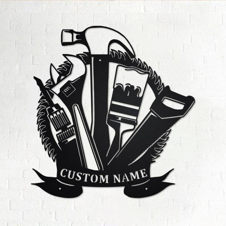 Custom Handyman Metal Wall Art, Personalized Handyman Name Sign Decoration For Room, Handyman Home Decor, Custom Handyman, Handyman