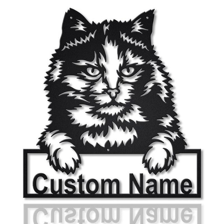 Personalized Tortoiseshell Cat Metal Sign Art, Custom Tortoiseshell Cat Metal Sign