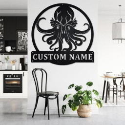 Custom Cthulhu Metal Wall Art, Personalized Cthulhu Name Sign Decoration For Room, Cthulhu Home Decor, Custom Cthulhu, Cthulhu Lover,Cthulhu