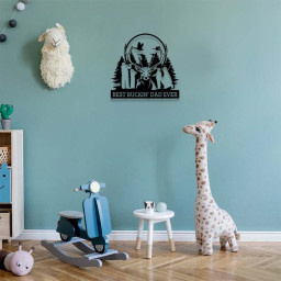 Personalized Garden Metal Sign, Metal Sign, Custom Family Name Sign, Outdoor Hunter Hunting Head Antlers，Custom Door Hanger