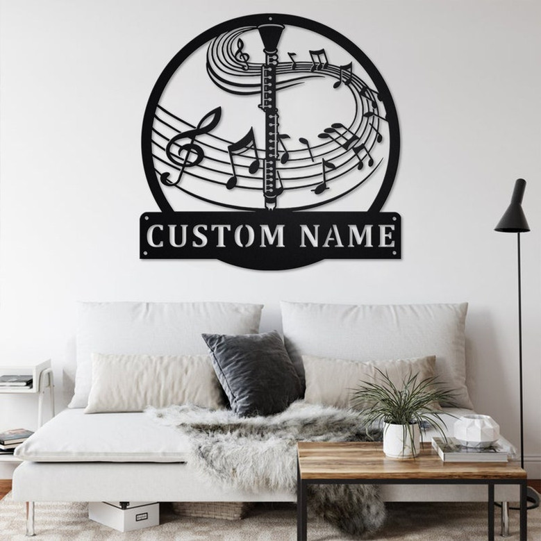 Custom Clarinet Metal Wall Art, Personalized Clarinet Teacher Name Sign Decoration For Room, Clarinet Home Decor, Custom Clarinet, Clarinet