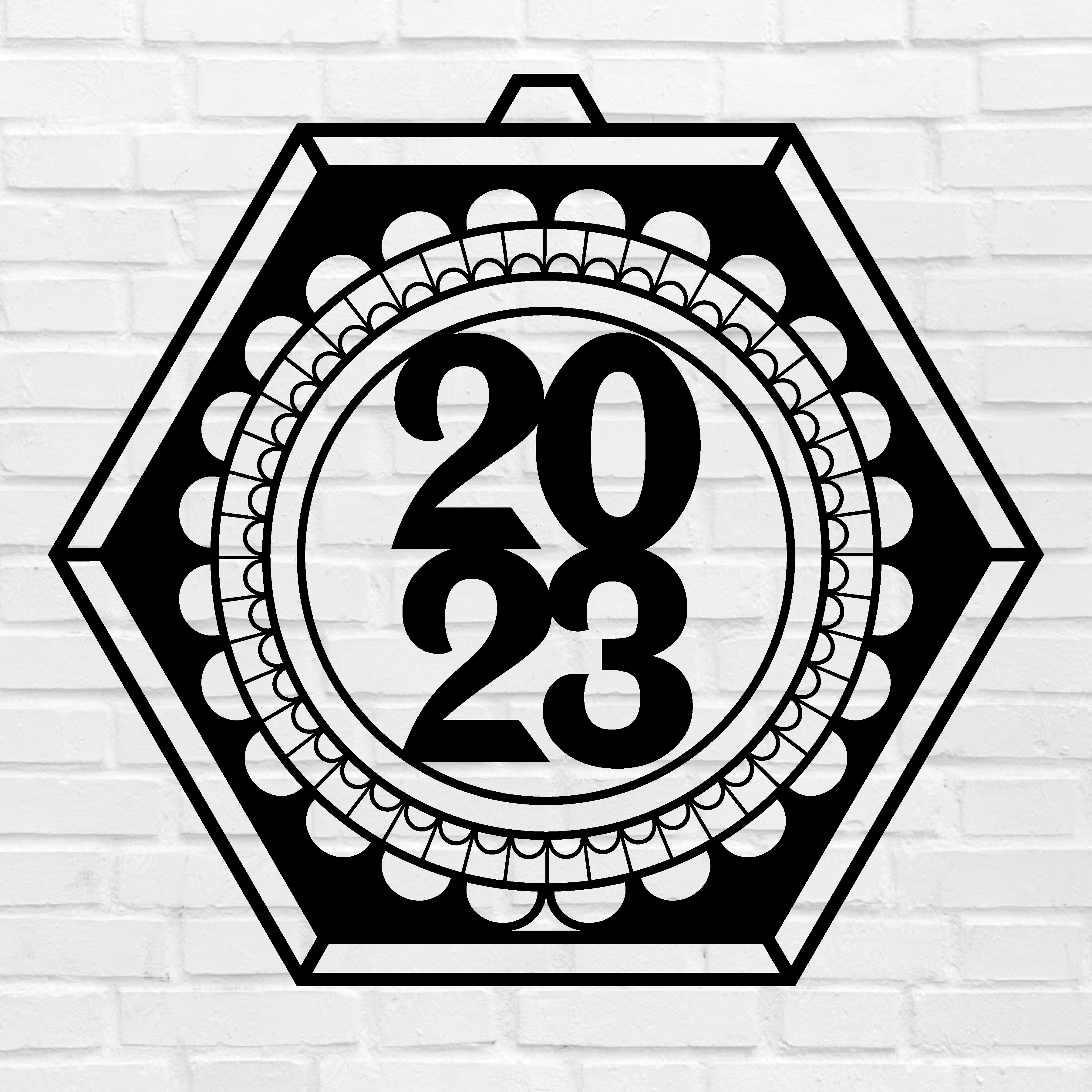 Happy New Year ornament Metal Sign