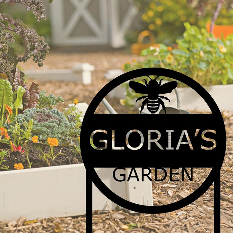 Personalized Garden Metal Sign,Custom Family Name Sign,Gift For Gardener,Housewarming Gift