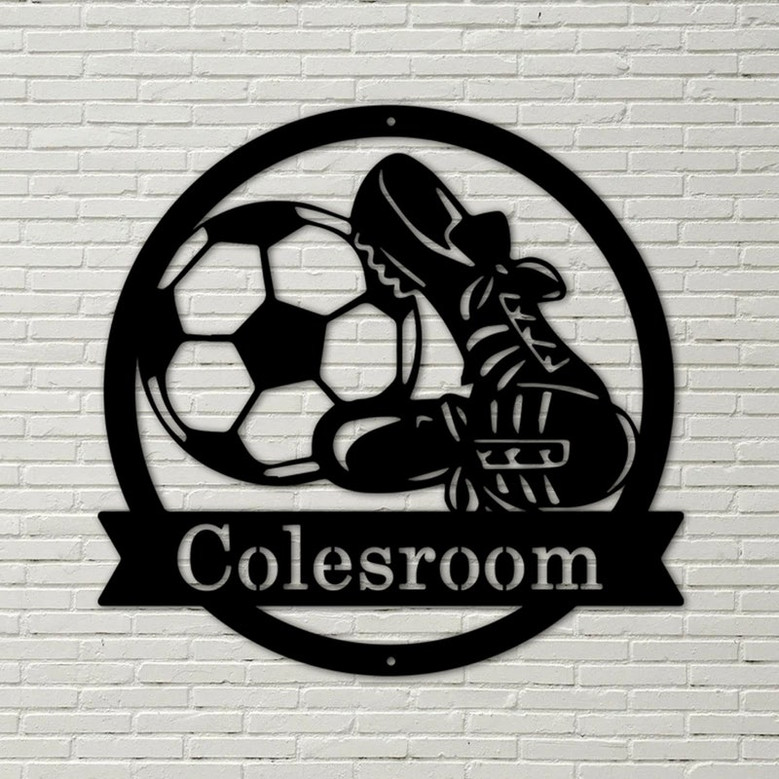 Personalized Metal Soccer Sign, Soccer Gift for Boys, Personalized Soccer for boys room, Metal Soccer Sign, soccer gift, boys room sign