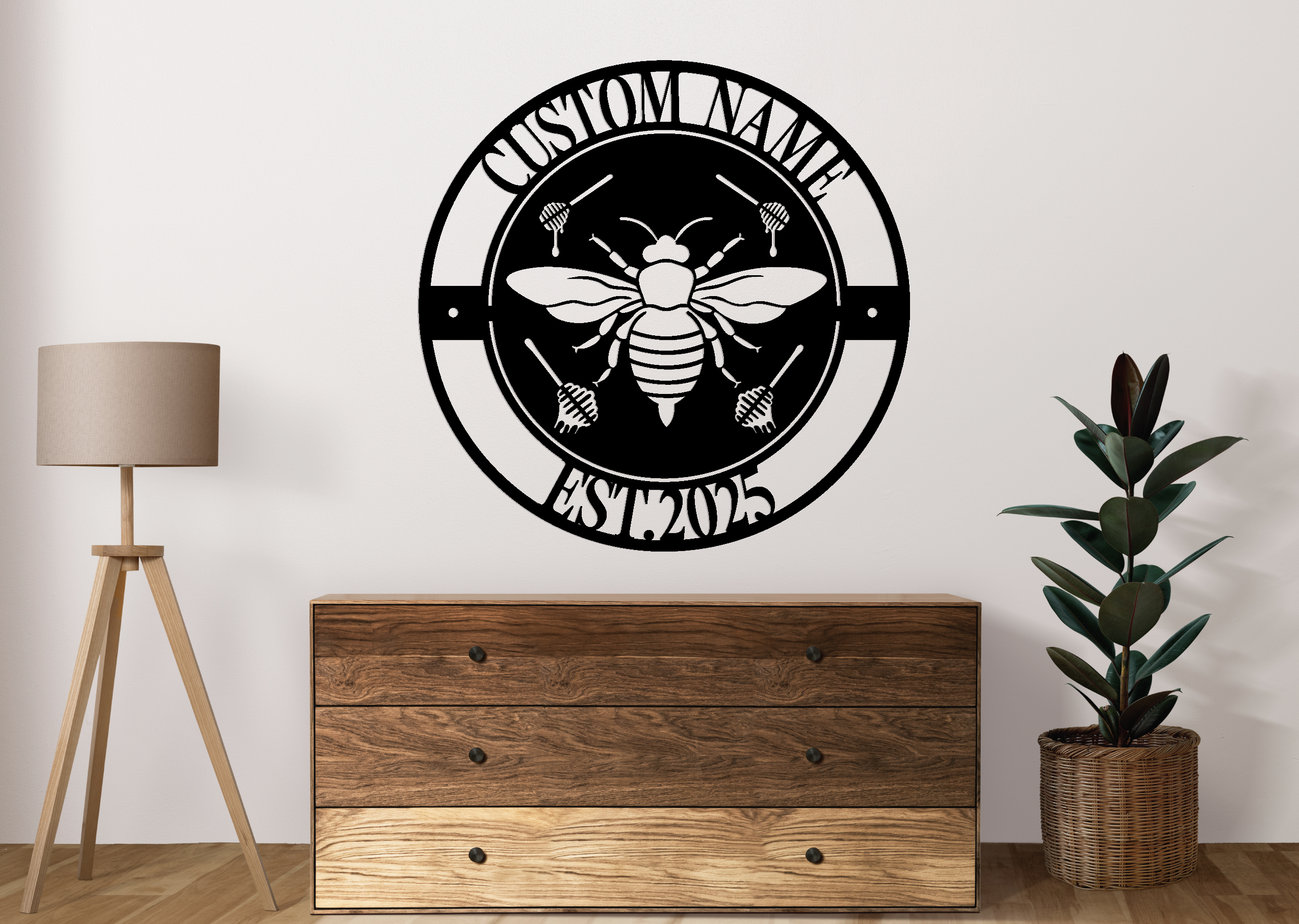 custom Honey Bee Metal Sign