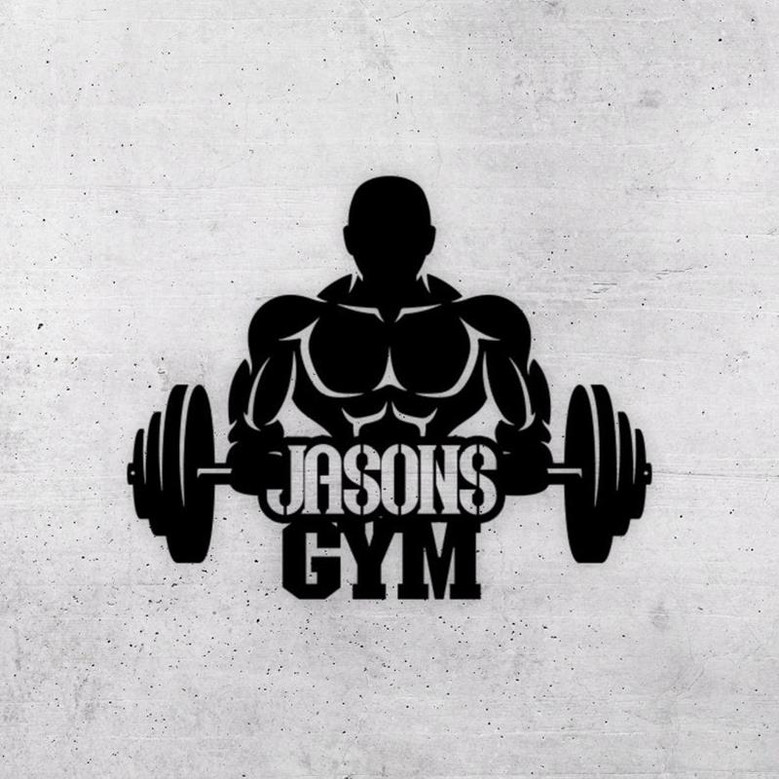 Personalized Gym Sign, Metal Gym Sign, Workout Room Decor, Home Gym Sign, Fitness Center Sign, Workout Metal Sign, Custom Gym Metal Sign