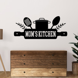 Mom's Kitchen Metal Sign Kitchen Decor