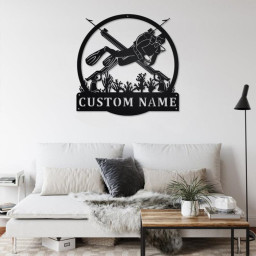 Personalized Spearfishing Metal Sign | Spearfishing Metal Wall Art | Spearfishing Metal wall Decor | Spearfishing Lover| Custom Spearfishing