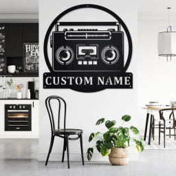 Custom Retro Radio Metal Wall Art, Personalized Radio Name Sign Decoration For Room, Retro Radio Metal Home Decor, Custom Retro Radio, Radio
