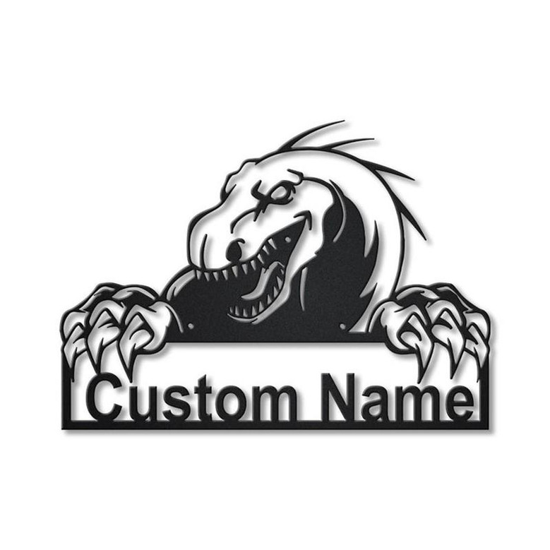 Personalized Velociraptor Dinosaur Metal Sign Art | Custom Velociraptor Dinosaur Metal Sign | Animal Funny | Pets Gift | Birthday Gift