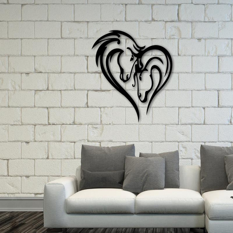 Horse Heart Sign Custom Horse Decor Farm Sign Custom Ranch Decor Horse Rider Equestrian Gifts Horse Ride Barn Decorations Pony Gifts