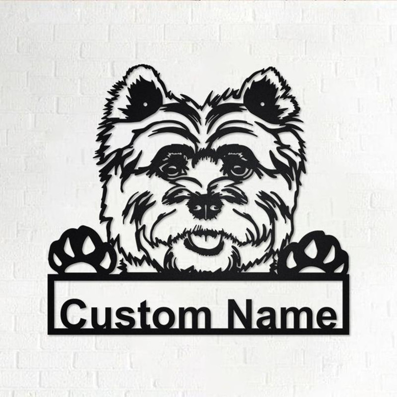 Personalized Cairn Terrier Metal Sign | Cairn Terrier Metal Wall Art | Cairn Terrier Metal Wall Decor | Custom Cairn Terrier | Custom Dog