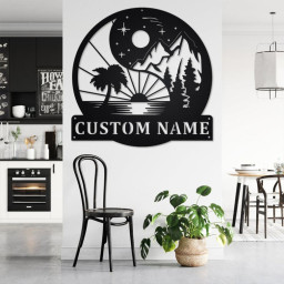 Custom Yin Yang Sun and Moon Metal Wall Art, Personalized Sun and Moon Name Sign Decoration For Room, Sun and Moon Home Decor, Sun and Moon