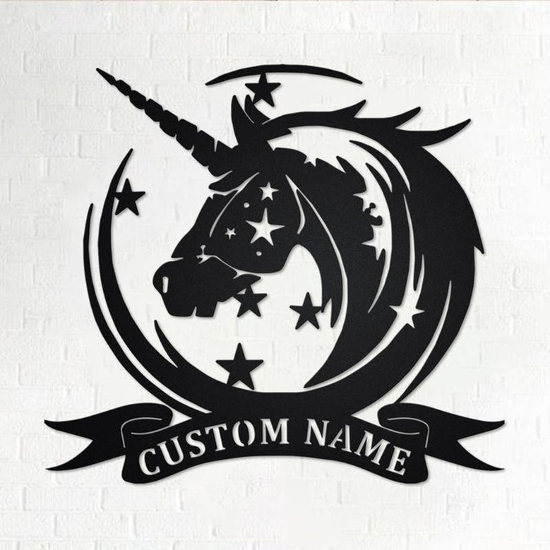Custom Unicorn Metal Wall Art, Personalized Unicorn Name Sign Decoration For Room, Unicorn Home Decor, Custom Unicorn, Unicorn Lover Gift