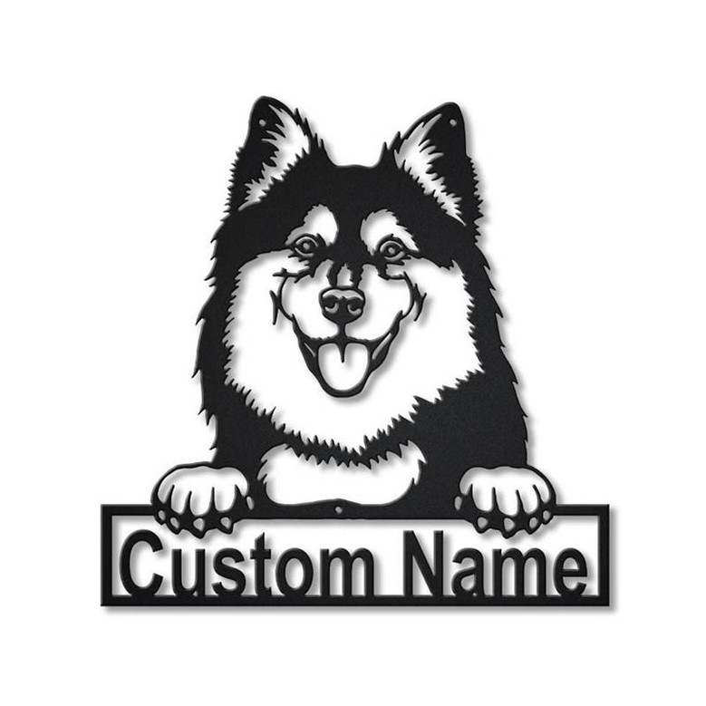 Personalized Finnish Lapphund Dog Metal Sign Art | Custom Finnish Lapphund Metal Sign | Finnish Lapphund Gifts Funny | Animal Custom
