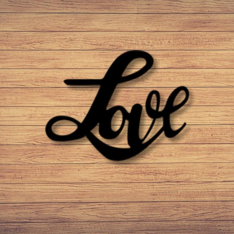 Metal Love Sign Metal Sign Wedding Gift Farmhouse Decor Outdoor Love Sign Outdoor Decor Metal Sign Home Decor Love Newlywed Gift