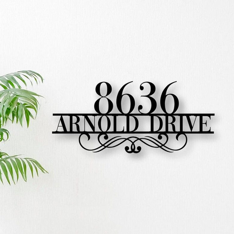 Metal Address Sign for House, Custom Metal Address Sign, Metal Address Plaque, Address Sign, Address Numbers, Address Plaque, Custom Metal