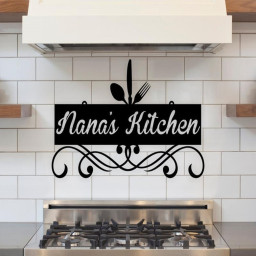 Custom Metal Kitchen Sign, Nana's Kitchen Metal Sign, Personalized Kitchen Signs, Mom's Kitchen, Kitchen Decor, Personalized Sign